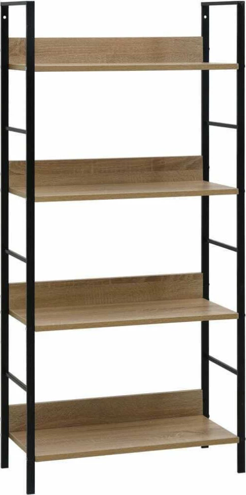 Βιβλιοθήκη με 4 Ράφια Χρώμα Δρυός 60x27,6x124,5 εκ. Μοριοσανίδα