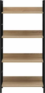 Βιβλιοθήκη με 4 Ράφια Χρώμα Δρυός 60x27,6x124,5 εκ. Μοριοσανίδα