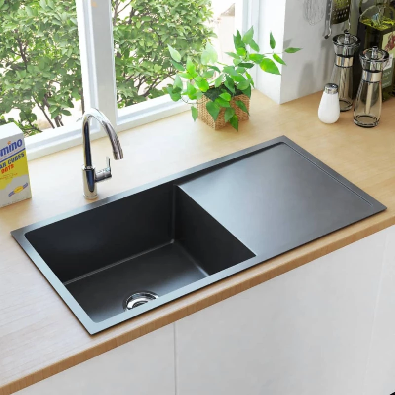 vidaXL 145086 Ένθετος Νεροχύτης 87x44cm Inox Brushed