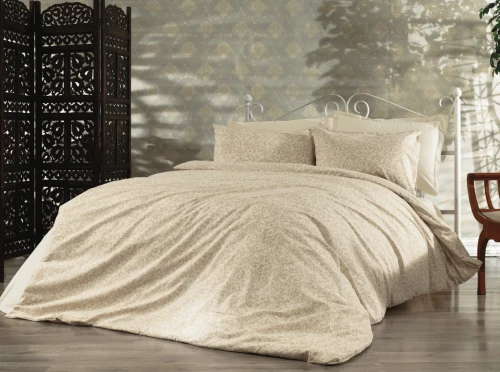 Dimcol Παπλωματοθήκη Μονή 160x240 Αρετή 270 Beige
