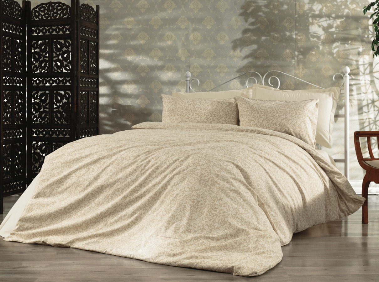 Dimcol Παπλωματοθήκη Μονή 160x240 Αρετή 270 Beige