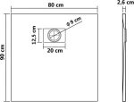 vidaXL 144778 Ντουζιέρα 90x80cm