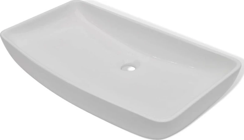 vidaXL 140691 Επικαθήμενος Νιπτήρας Κεραμικός 71x39cm Λευκός