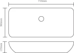 vidaXL 140691 Επικαθήμενος Νιπτήρας Κεραμικός 71x39cm Λευκός