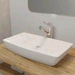 vidaXL 140691 Επικαθήμενος Νιπτήρας Κεραμικός 71x39cm Λευκός