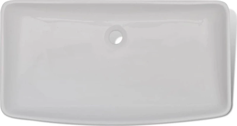 vidaXL 140691 Επικαθήμενος Νιπτήρας Κεραμικός 71x39cm Λευκός