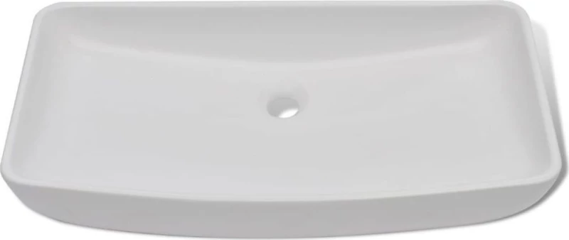 vidaXL 140691 Επικαθήμενος Νιπτήρας Κεραμικός 71x39cm Λευκός