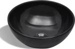 vidaXL 141929 Επικαθήμενος Νιπτήρας Κεραμικός 32.5x32.5cm Μαύρος