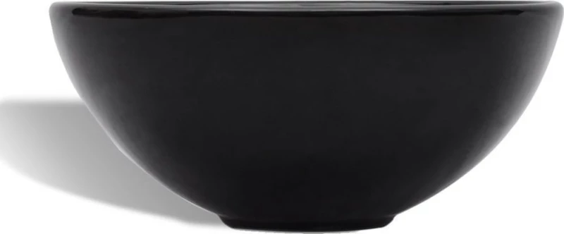 vidaXL 141929 Επικαθήμενος Νιπτήρας Κεραμικός 32.5x32.5cm Μαύρος
