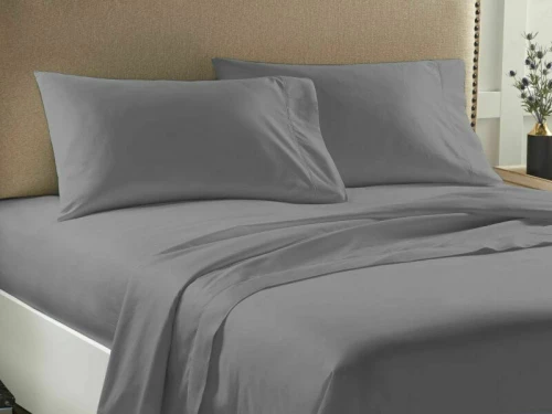 Σετ Σεντόνια Μονά Μονόχρωμα Γκρι Economy Γαρύφαλλο 160x245