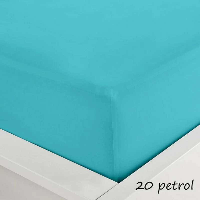 Sunshine Σεντόνι Διπλό με Λάστιχο 160x200x40 Menta Petrol