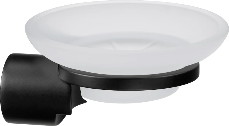 Verdi Lamda 3010605 Σαπουνοθήκη Επιτοίχια Γυάλινη Black Matt