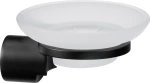 Verdi Lamda 3010605 Σαπουνοθήκη Επιτοίχια Γυάλινη Black Matt