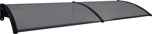 vidaXL Στέγαστρο Πόρτας 200 x 80 εκ. Πολυανθρακικό Μαύρο 144825