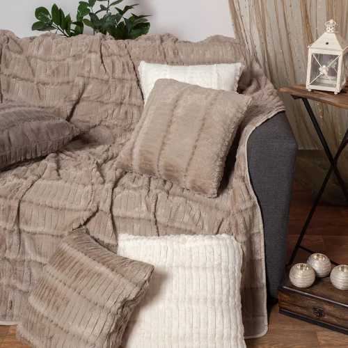 Silk Fashion Ριχτάρι Πολυθρόνας 180x180 Stripe Beige