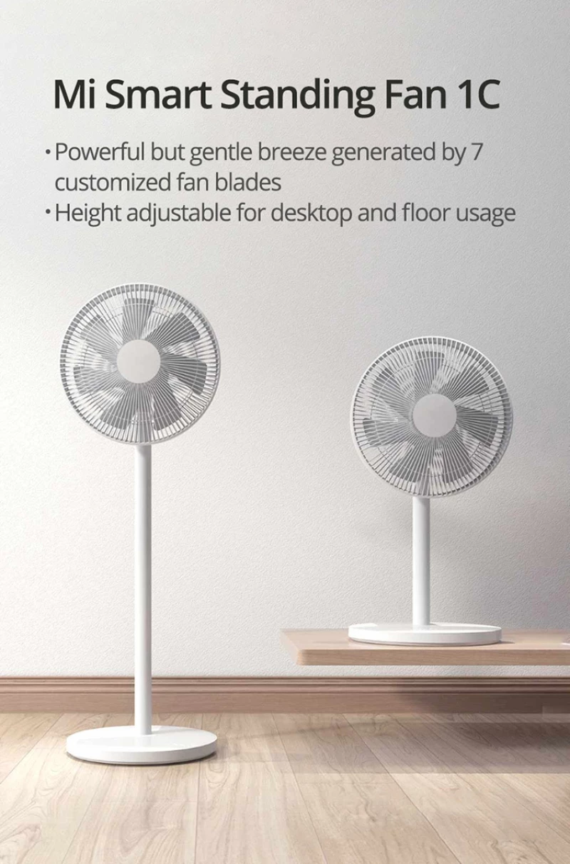 Xiaomi Mi Smart Standing Fan 1C Ανεμιστήρας Ορθοστάτης 38W Διαμέτρου 40cm