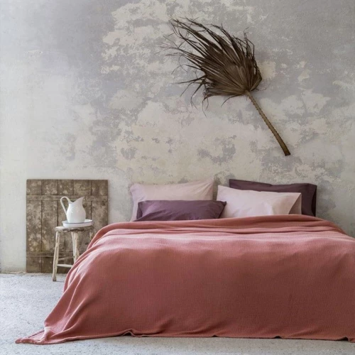 Nima Blando Κουβέρτα Βαμβακερή Υπέρδιπλη 230x250 Terracotta