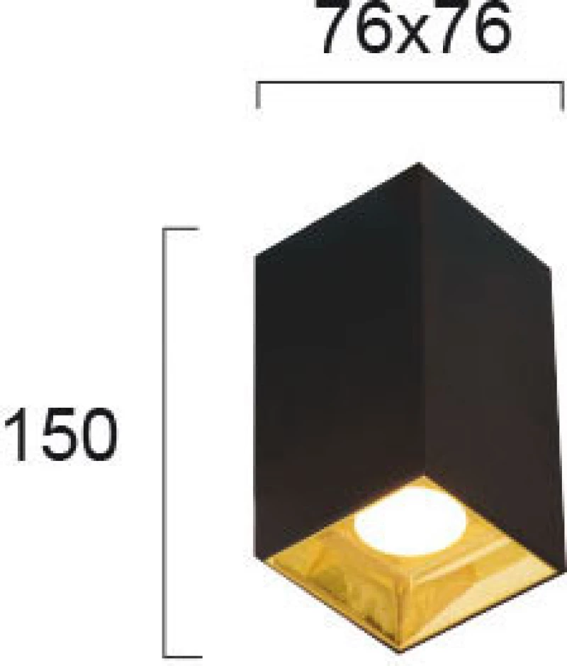 Viokef Glam Μονό Σποτ με Ντουί GU10 σε Μαύρο Χρώμα