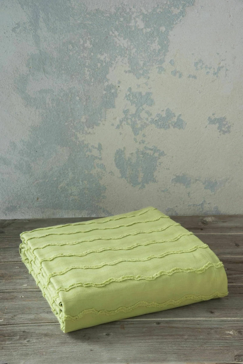 Nima Oleada Κουβέρτα Βαμβακερή Υπέρδιπλη 230x250 Green