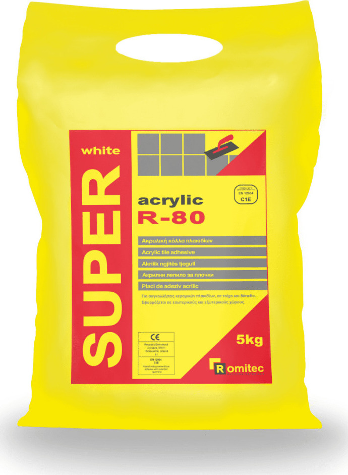 ROMITEC R-80 / ΑΚΡΥΛΙΚΗ ΚΟΛΛΑ ΠΛΑΚΙΔΙΩΝ 5KG