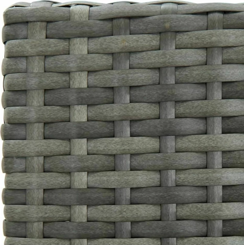 Σκαμπό Μπαρ Rattan Γκρι 2τμχ 313436