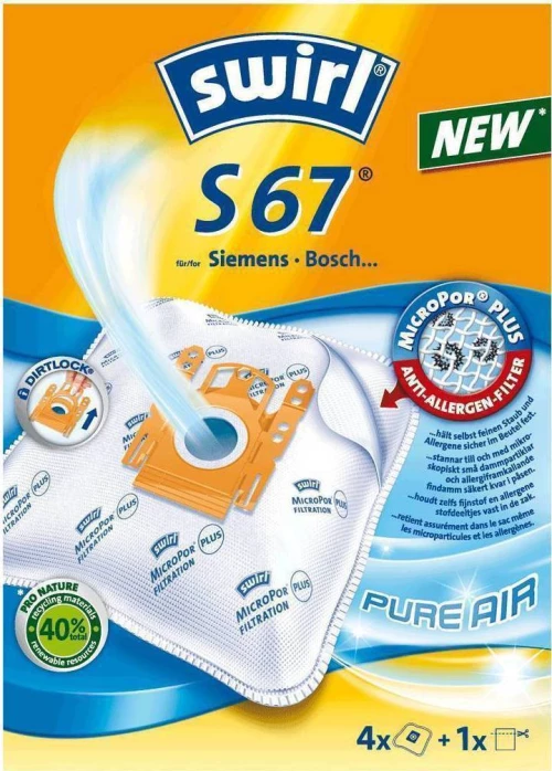 Swirl S67 Σακούλες Σκούπας 4τμχ