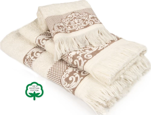 Dimcol Σετ Πετσέτες 3τμχ Ίσιδα 01 Ecru