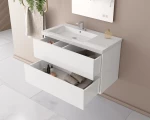 Drop Luxus 70 Σετ Μπάνιου με Νιπτήρα και Καθρέφτη με Ξύλινη Βάση White 1