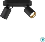 Trio Lighting Pago Διπλό Σποτ με Ντουί GU10 σε Μαύρο Χρώμα