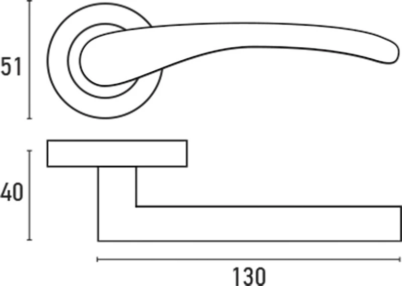 F.F. Group Πόμολο Πόρτας Ροζέτα 41033 Ζεύγος Νίκελ Ματ