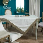 Teoran Τραπεζομάντηλο 140x140 Velvet 01 Με Κρόσια