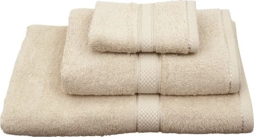 Viopros Σετ Πετσέτες 3τμχ Classic Μπεζ