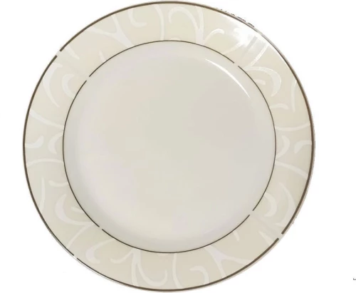 Καρβούνης Home Beautiful Πιάτο Γλυκού από Πορσελάνη Λευκό με Διάμετρο 20cm