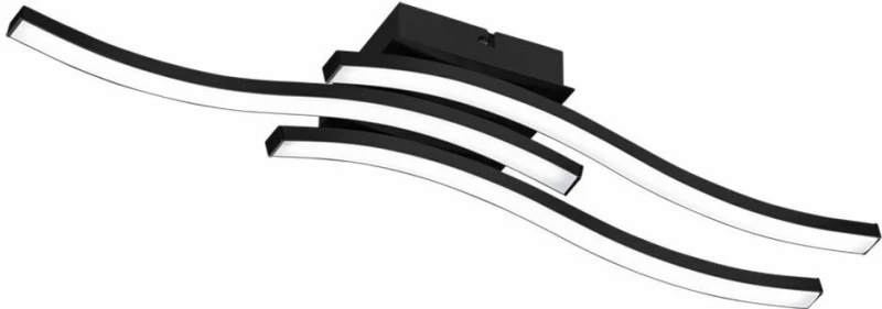 Trio Lighting Route Μεταλλική Πλαφονιέρα Οροφής Μαύρη Μαύρο Ματ