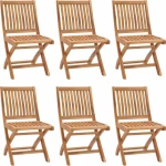 Καρέκλα Ξύλινη Teak / Γκρι 6τμχ