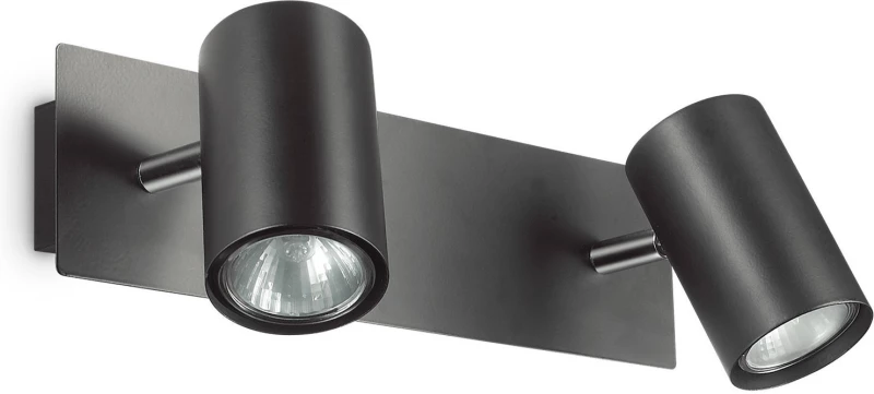 Ideal Lux Spot Διπλό Σποτ με Ντουί GU10 σε Μαύρο Χρώμα