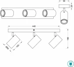 Trio Lighting Marley Τριπλό Σποτ με Ντουί GU10 σε Ασημί Χρώμα