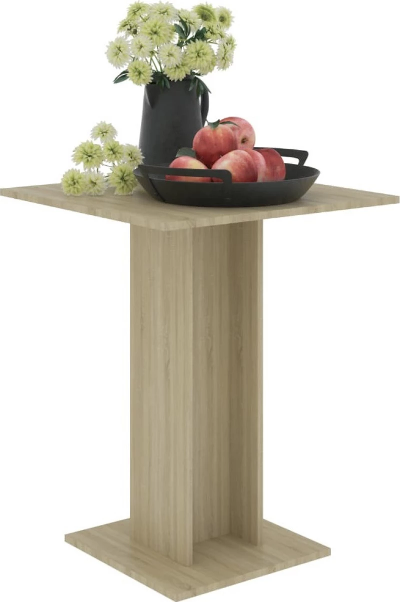 Τραπέζι Bistro Χρώμα Sonoma Δρυς 60 x 60 x 75 εκ. Μοριοσανίδα