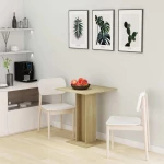 Τραπέζι Bistro Χρώμα Sonoma Δρυς 60 x 60 x 75 εκ. Μοριοσανίδα