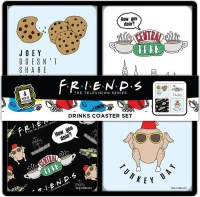 Ξύλινα Σουβέρ 4τμχ Friends Drinks Coaster Set