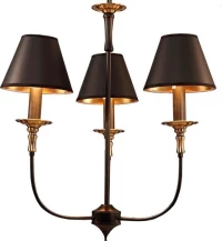 GloboStar Limi Πολυέλαιος 3xE14 Ø56cm με Καπέλα Μαύρος 01091