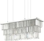 Ideal Lux Martinez SP6 Πολυέλαιος 6xE14 Ø83cm με Κρύσταλλα Διάφανος 166322