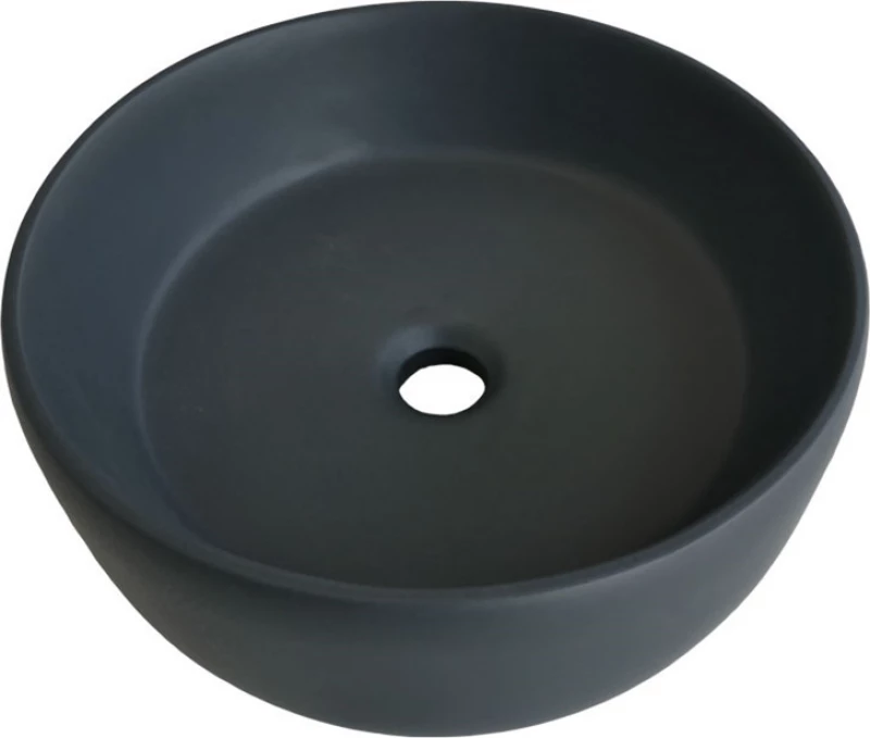 Adamidis Cupa 40X Επικαθήμενος Νιπτήρας Πορσελάνης 40x40cm Μαύρος