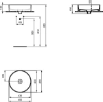 Ideal Standard Strada Ii Επικαθήμενος Νιπτήρας Πορσελάνης 45x45cm Λευκός