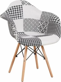 Καρέκλα FALKON Patchwork Ύφασμα/Ξύλο 62x59x82cm