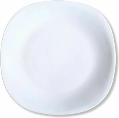 Πιάτο Ρηχό Γυάλινο Λευκό 29x29cm