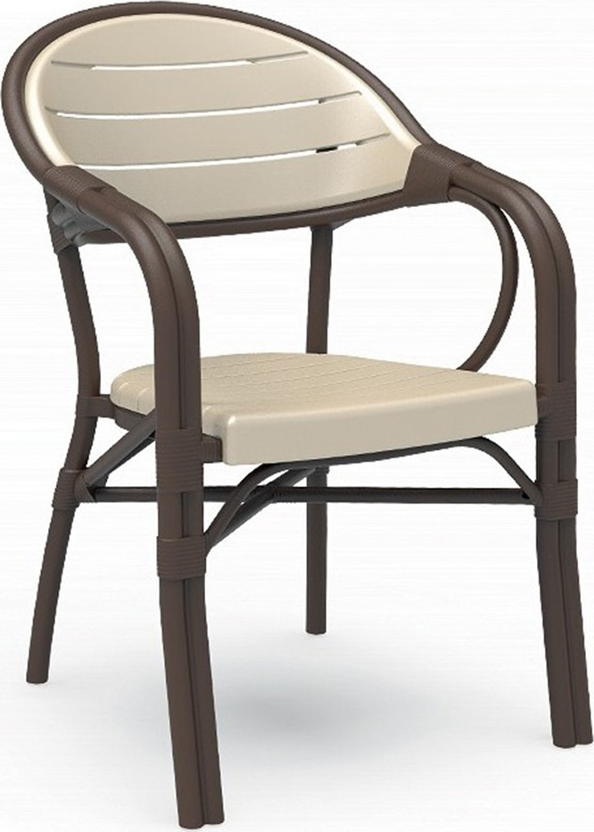 Καρέκλα Πολυπροπυλενίου Bamboo Cappuccino Brown