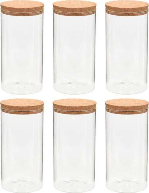 vidaXL Δοχείο Γυάλινο 1100ml 6τμχ