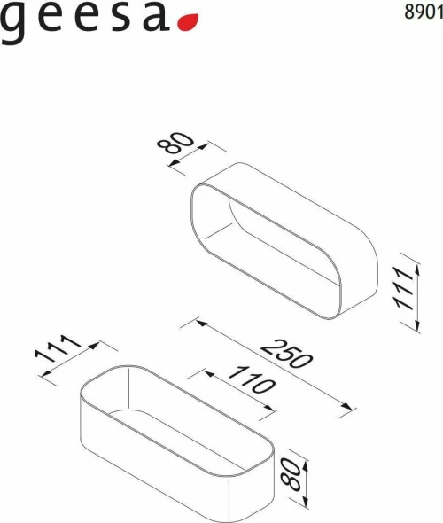 Geesa 8901-300 Σπογγοθήκη Επιτοίχια Πλαστική White Matt