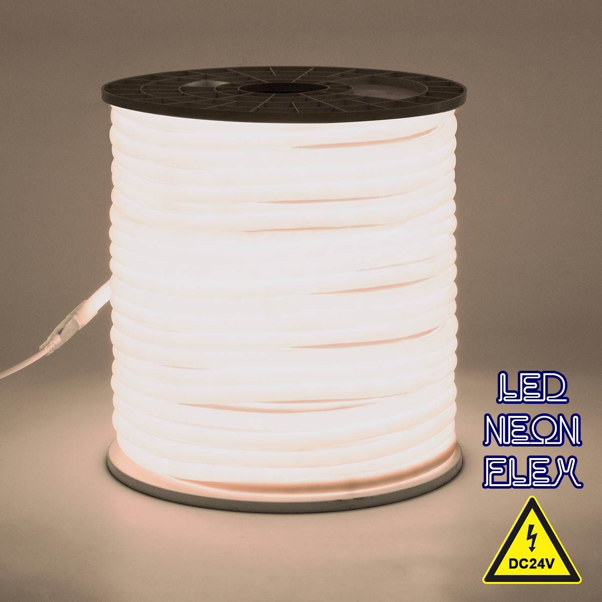 Αδιάβροχη Ταινία Neon Flex LED Φυσικό Λευκό 1m Neon Flex 24V GloboStar